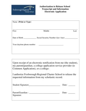 Fillable Online FRCS Transcript Release Form Electronic Application Fax ...