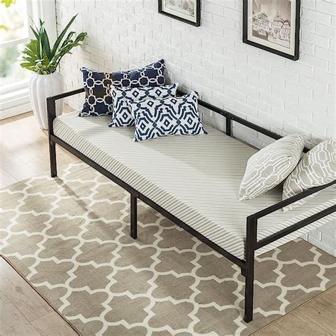 Zinus Brandi Quick Lock 30 Inch Wide Day Bed Frame and Foam Mattress ...