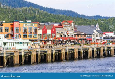 Alaska Ketchikan Waterfront Editorial Photography - Image of cloud ...