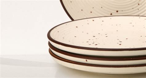 Buy Bodhi House "Emboss Handcrafted Stoneware Ceramic Dinner Plates, 6 ...