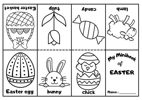 Easter Mini Coloring Book - Ezpzlearn.com