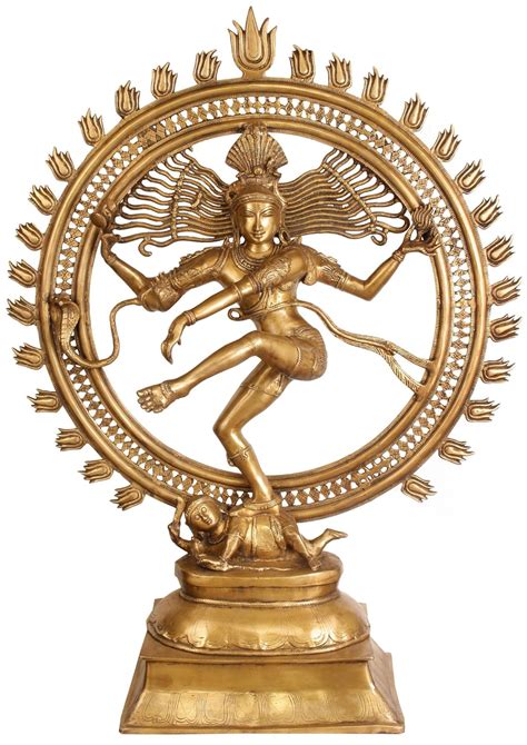Buy Exotic India Large Size Nataraja Dancing on Apasmara - Brass ...