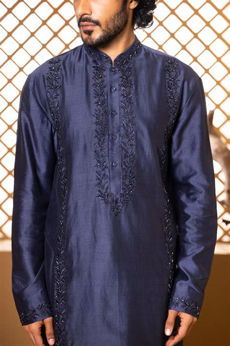 Navy Blue Patrika Kurta Set (RTS) – Label Mehu