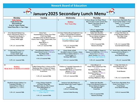 Breakfast & Lunch Menus - Newark School of Data Science and Information ...