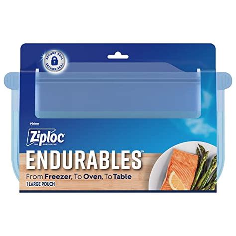 Buy Ziploc Endurables Large Pouch, 8 Cups, Reusable Silicone Bags and ...