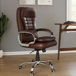 RUDRAKSH Taurus High Back Ergonomic Premium Finish Leather Office Arm ...