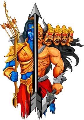 Decor Villa 58 cm Ram & Ravan Removable Sticker Price in India - Buy ...