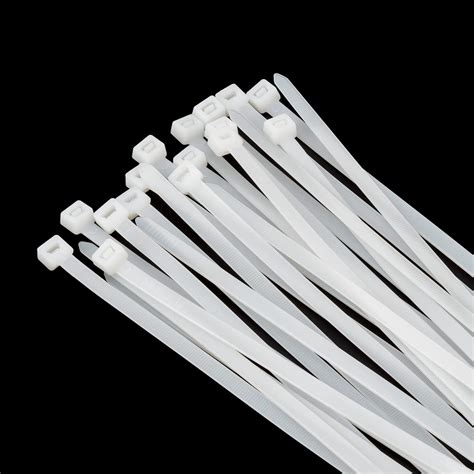 Amazon.com: Armpow 18 Inch Zip Ties White 100 PCS, 250 Lbs- Heavy Duty ...