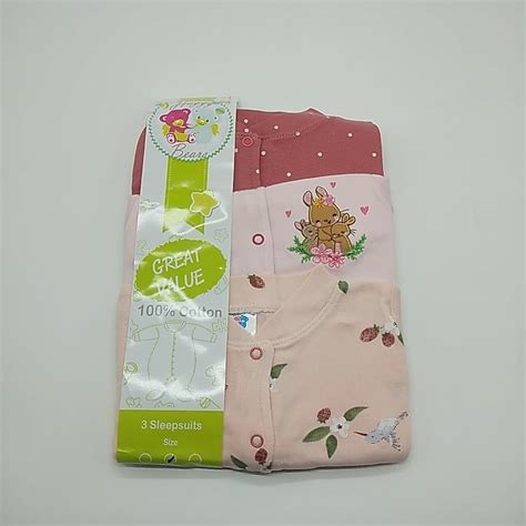 Huggy Bears SleepSuit Close Feet (3 Pcs Set ) - Baby Stuff