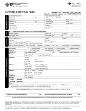 Fillable Online HEPATITIS C REFERRAL FORM - Great Falls Fax Email Print ...