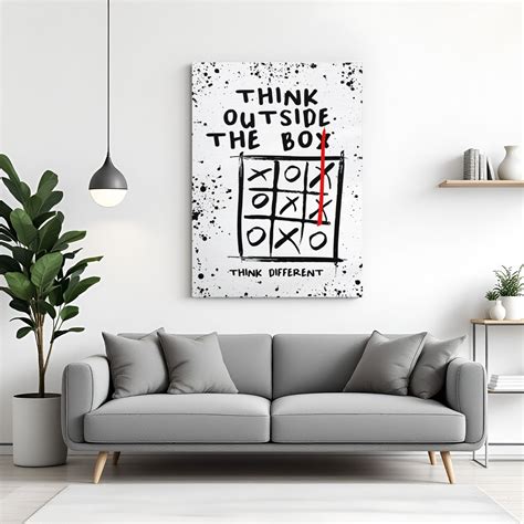 Think Outside the Box Motivational Wall Art Canvas – CIPHER SPACES