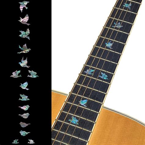 Inlaystickers White Pearl Inlay Sticker Fret Markers - Doves for India ...