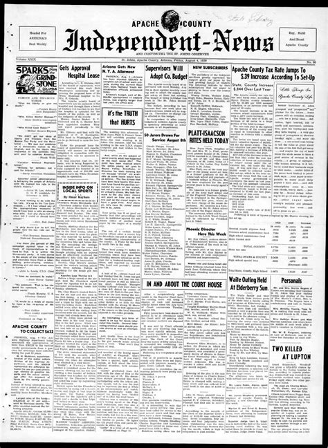 Apache County Independent-News | Arizona Memory Project