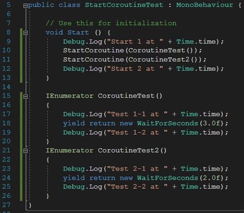 Unity StartCoroutine 的图像结果