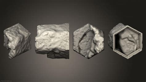 Geometrical panel - hy ground 1crown h rock cliff m, PGM_0559. 3D stl ...