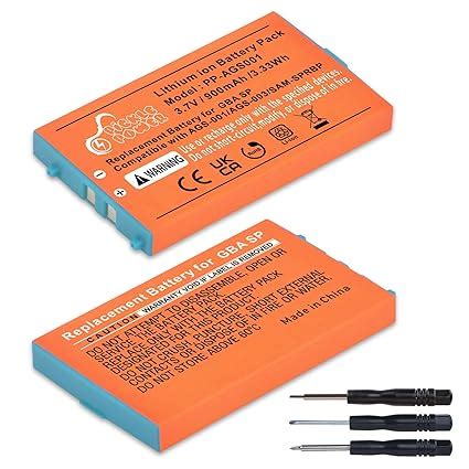 Gameboy Advance SP Battery, Pickle Power 2 Pack 900mAh Rechargeable ...