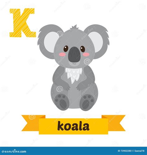 Koala. K Letter. Cute Children Animal Alphabet in Stock Illustration ...