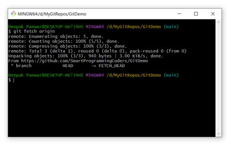 git fetch - Fetching a Git Repository
