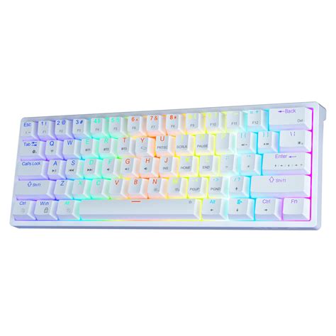 Buy SOLAKAKA SK961 White Gaming Keyboard 60 Percent RGB Keyboard,Triple ...