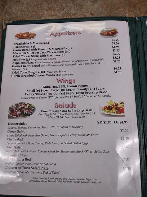 Menu at Pizza Peddler pizzeria, Midway