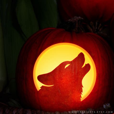 Pumpkin Carving Designs Wolf