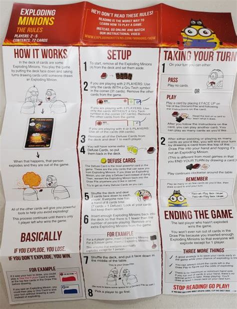 Image result for Exploding Minions Rule Book