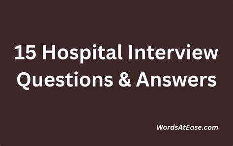 Image result for Hospital Interview