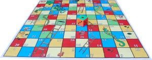 Atpata Funky 10x10 Ft Mat Snakes &Ladders & Dice 8inch (Jungle Theme ...