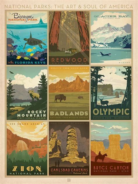 American National Parks Poster Designs