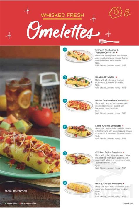 IHOP menu in Springfield, Missouri, USA