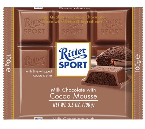 Ritter Sport Cocoa Mousse Chocolate Bar 100g (11-pack) – Wonder Foods