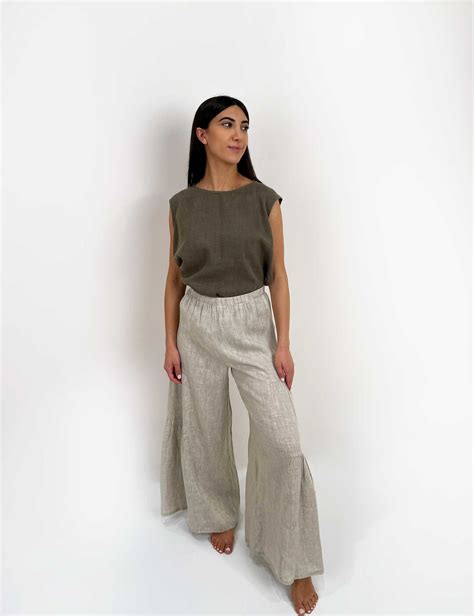 Wide Leg Linen Pants for Women Linen Pants for Women, White Linen Pants ...