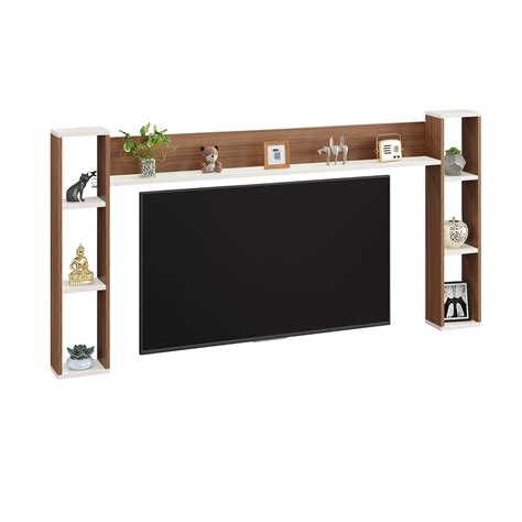 Furneser Aspen Engineering Wood Wall Mount TV Entertainment Unit Set T ...