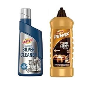 Selzer Instant Silver Cleaner Liquid & Copper and Brass Cleaner With ...