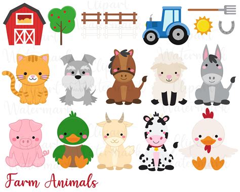 Clipart Baby Farm Animals