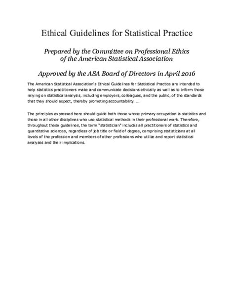 Ethical Guidelines for Statistical Practice 的图像结果