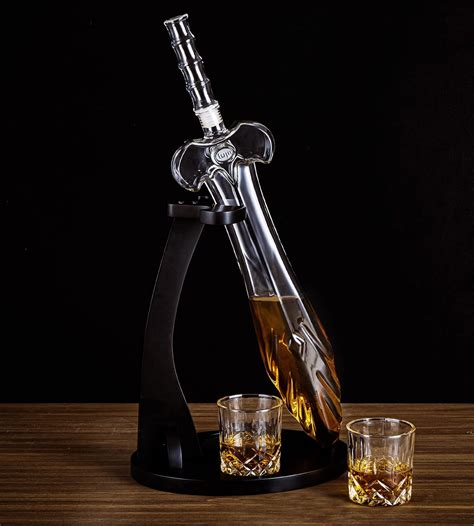 Buy LUJII Heroic Sword Whiskey Decanter Set for Real Men, Hand Blown ...