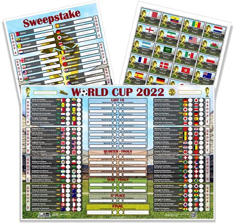 Buy World Cup 2022 Wall Chart and Sweepstake Kit 450 x 320 - Sweepstake ...