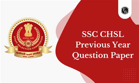 SSC CHSL Previous Year Question Paper, Download PDF With Solution