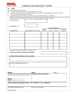 Fumigation Request Form - Blank Fillable Template | Fill Out, Print ...