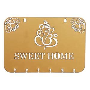 INSIGNIA WORLD Sweet Home Key Holder Gold B : Amazon.in: Home & Kitchen