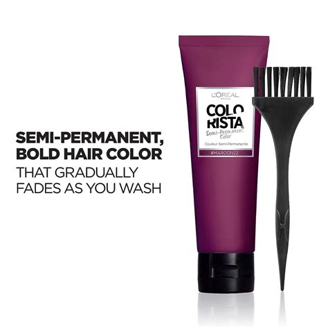 L'Oreal Paris Colorista Maroon Semi-Permanent Hair Color for Brunette ...
