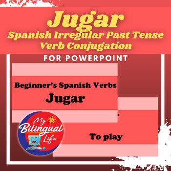 Jugar - Spanish Irregular Past Tense Verb Conjugation - PowerPoint