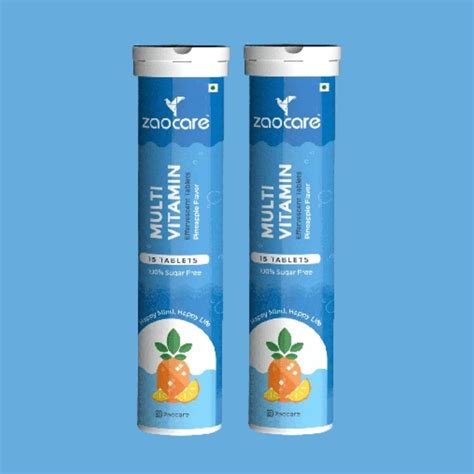Zaocare Multivitamin Effervescent Tablets Combo for Men and Women ...
