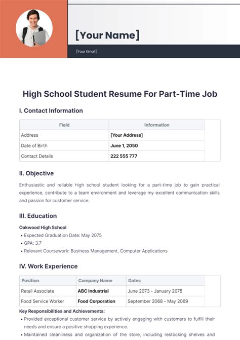 Free High School Resume Templates to Edit Online and Download
