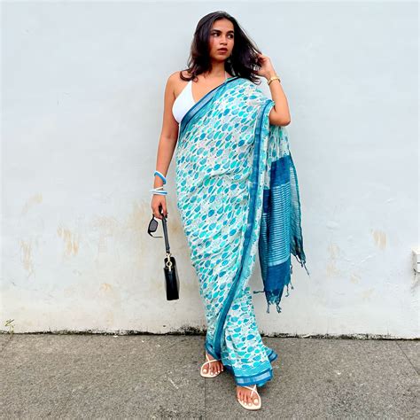 Quirky Cotton Printed Saree Online I Groovy Fish – The Thread Weavers