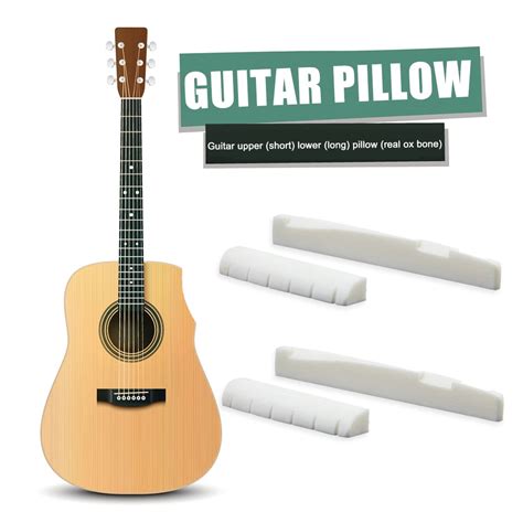 Buy 4pcs Bone Guitar Bridge Nut Saddle 6 String Guitar Musical ...