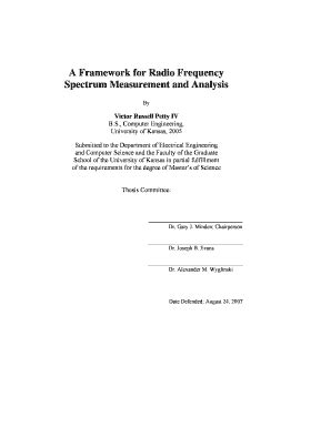 Fillable Online ittc ku A Framework for Radio Frequency Spectrum ...