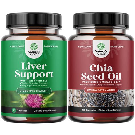 Buy Bundle of Milk Thistle Liver Support Supplement and Chia Seed Oil ...