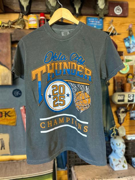 OKC Thunder Champions Net Tee - Pepper - Blue Seven